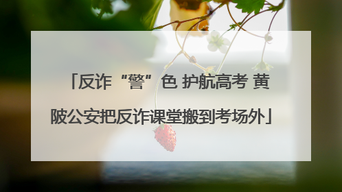 反诈“警”色 护航高考 黄陂公安把反诈课堂搬到考场外
