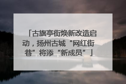 古旗亭街焕新改造启动，扬州古城“网红街巷”将添“新成员”