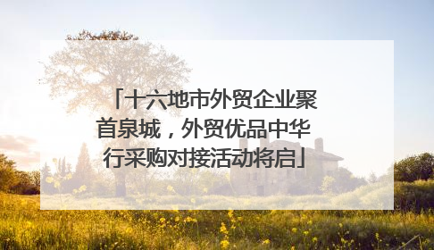 十六地市外贸企业聚首泉城，外贸优品中华行采购对接活动将启