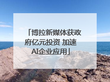 博拉新媒体获政府亿元投资 加速AI企业应用