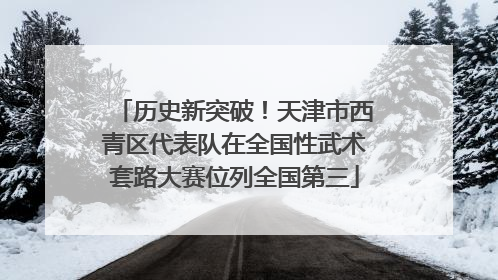 历史新突破！天津市西青区代表队在全国性武术套路大赛位列全国第三