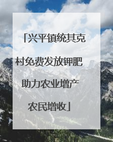 兴平镇统其克村免费发放钾肥 助力农业增产农民增收