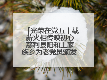 光荣在党五十载 薪火相传映初心 慈利县阳和土家族乡为老党员颁发“光荣在党50年”纪念章
