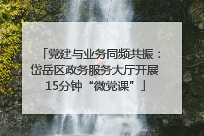 党建与业务同频共振：岱岳区政务服务大厅开展15分钟“微党课”