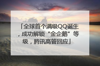 全球首个满级QQ诞生，成功解锁“金企鹅”等级，腾讯高管回应