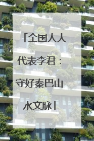 全国人大代表李君：守好秦巴山水文脉