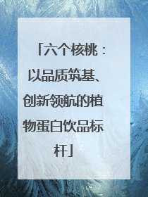 六个核桃：以品质筑基、创新领航的植物蛋白饮品标杆