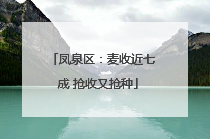 凤泉区：麦收近七成 抢收又抢种