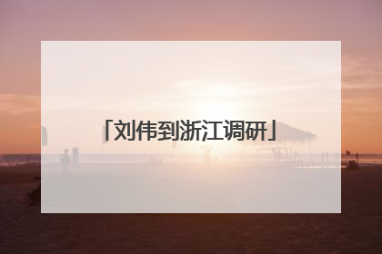 刘伟到浙江调研