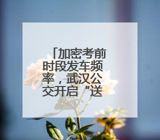 加密考前时段发车频率，武汉公交开启“送考模式”