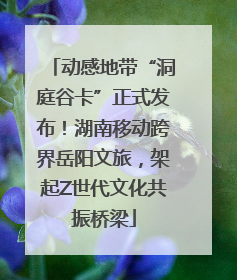 动感地带“洞庭谷卡”正式发布！湖南移动跨界岳阳文旅，架起Z世代文化共振桥梁