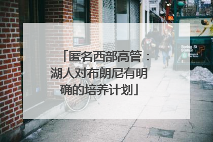 匿名西部高管：湖人对布朗尼有明确的培养计划