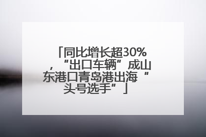 同比增长超30%，“出口车辆”成山东港口青岛港出海“头号选手”