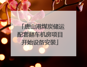 唐山港煤炭储运配套翻车机房项目开始设备安装