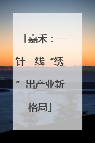 嘉禾：一针一线“绣”出产业新格局