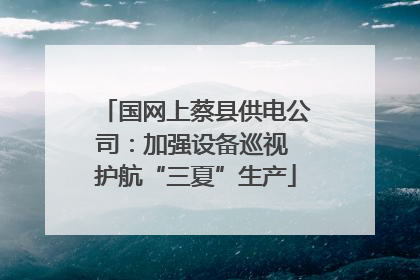 国网上蔡县供电公司：加强设备巡视 护航“三夏”生产