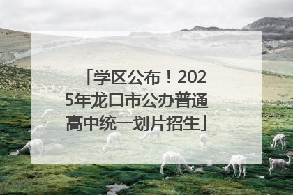 学区公布！2025年龙口市公办普通高中统一划片招生