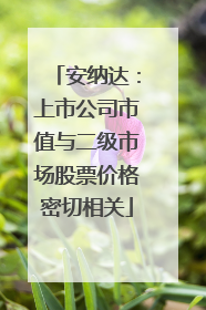 安纳达：上市公司市值与二级市场股票价格密切相关