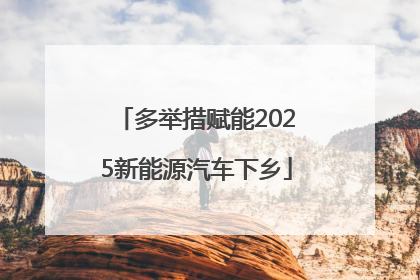 多举措赋能2025新能源汽车下乡