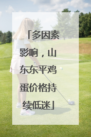 多因素影响，山东东平鸡蛋价格持续低迷