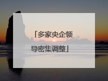 多家央企领导密集调整