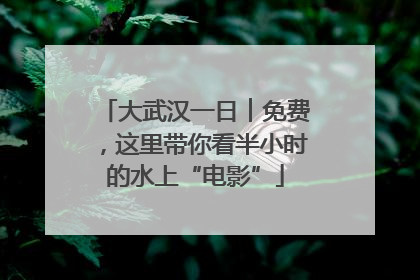 大武汉一日︱免费，这里带你看半小时的水上“电影”