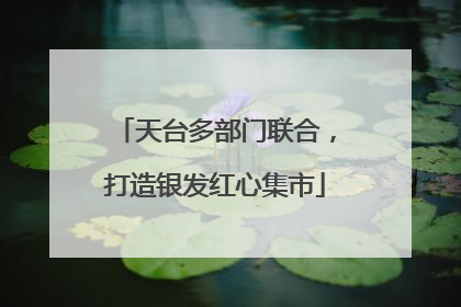 天台多部门联合，打造银发红心集市