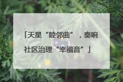 天星“睦邻曲”，奏响社区治理“幸福音”