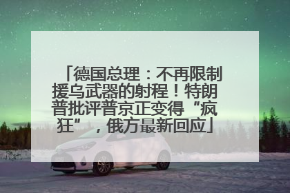 德国总理：不再限制援乌武器的射程！特朗普批评普京正变得“疯狂”，俄方最新回应