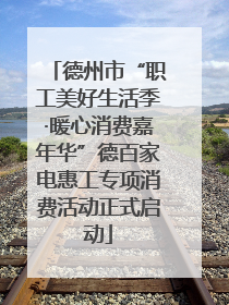 德州市“职工美好生活季·暖心消费嘉年华”德百家电惠工专项消费活动正式启动