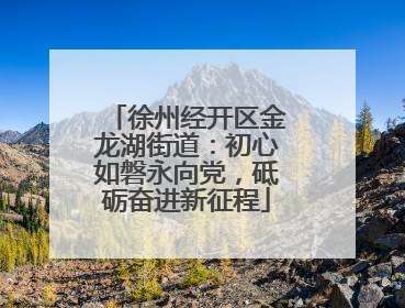徐州经开区金龙湖街道：初心如磐永向党，砥砺奋进新征程