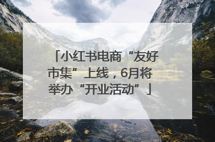 小红书电商“友好市集”上线，6月将举办“开业活动”