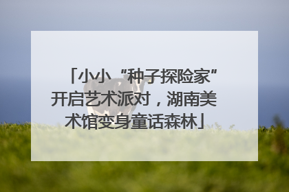 小小“种子探险家”开启艺术派对，湖南美术馆变身童话森林