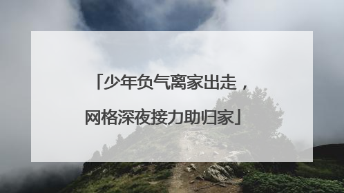 少年负气离家出走，网格深夜接力助归家