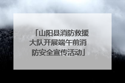 山阳县消防救援大队开展端午前消防安全宣传活动