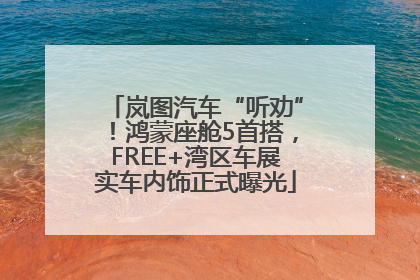 岚图汽车“听劝”！鸿蒙座舱5首搭，FREE+湾区车展实车内饰正式曝光