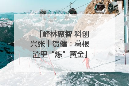 峰林聚智 科创兴张丨贺健：葛根渣里“炼”黄金
