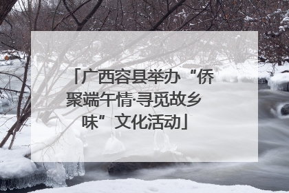 广西容县举办“侨聚端午情·寻觅故乡味”文化活动