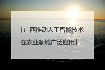 广西推动人工智能技术在农业领域广泛应用