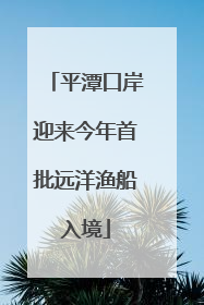 平潭口岸迎来今年首批远洋渔船入境