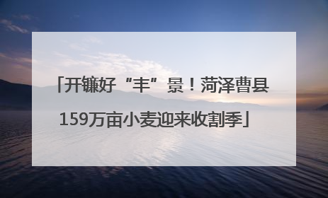 开镰好“丰”景！菏泽曹县159万亩小麦迎来收割季