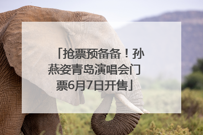 抢票预备备！孙燕姿青岛演唱会门票6月7日开售