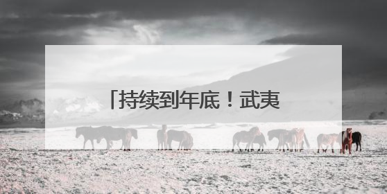 持续到年底！武夷山主景区继续对海内外游客免门票