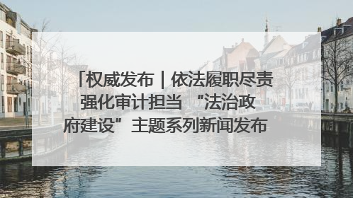 权威发布｜依法履职尽责 强化审计担当 “法治政府建设”主题系列新闻发布会市审计局专场召开