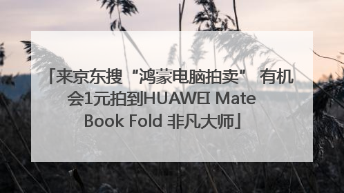 来京东搜“鸿蒙电脑拍卖” 有机会1元拍到HUAWEI MateBook Fold 非凡大师