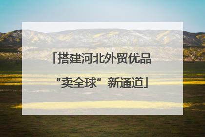 搭建河北外贸优品“卖全球”新通道