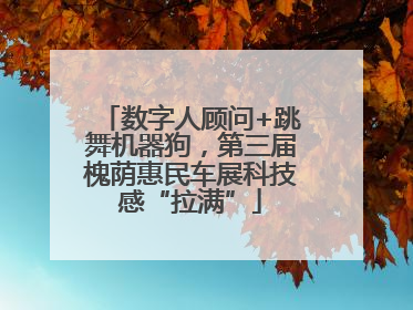 数字人顾问+跳舞机器狗，第三届槐荫惠民车展科技感“拉满”