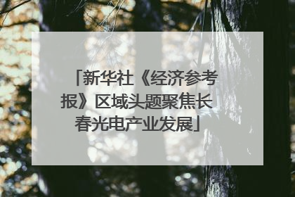 新华社《经济参考报》区域头题聚焦长春光电产业发展