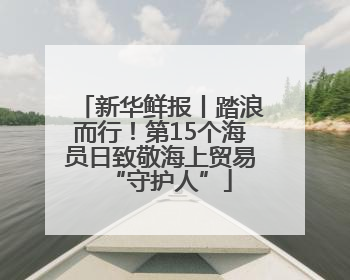 新华鲜报丨踏浪而行！第15个海员日致敬海上贸易“守护人”
