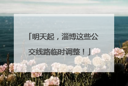 明天起，淄博这些公交线路临时调整！